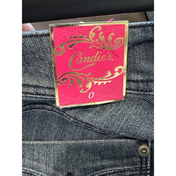 Candie's Jeans Women's 0 Blue Dark Wash Low Rise Jeans NWT - Picture 3 of 5